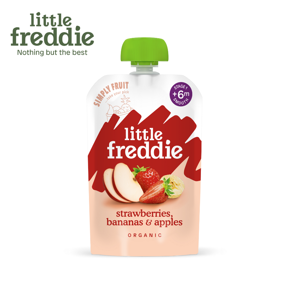 Little Freddie Organic Fragrant Strawberries, Bananas & Apples