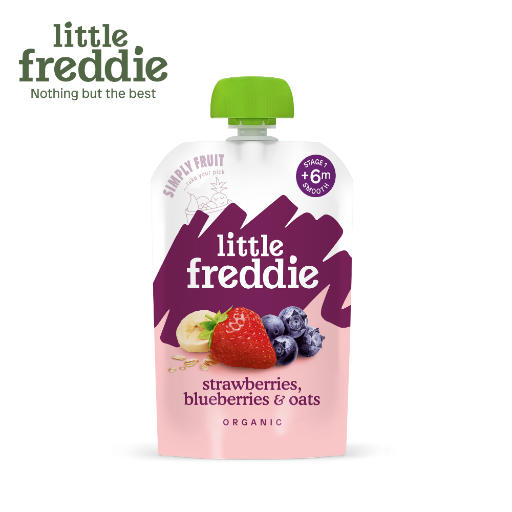 Little Freddie Organic Juicy Strawberries, Blueberries & Oats