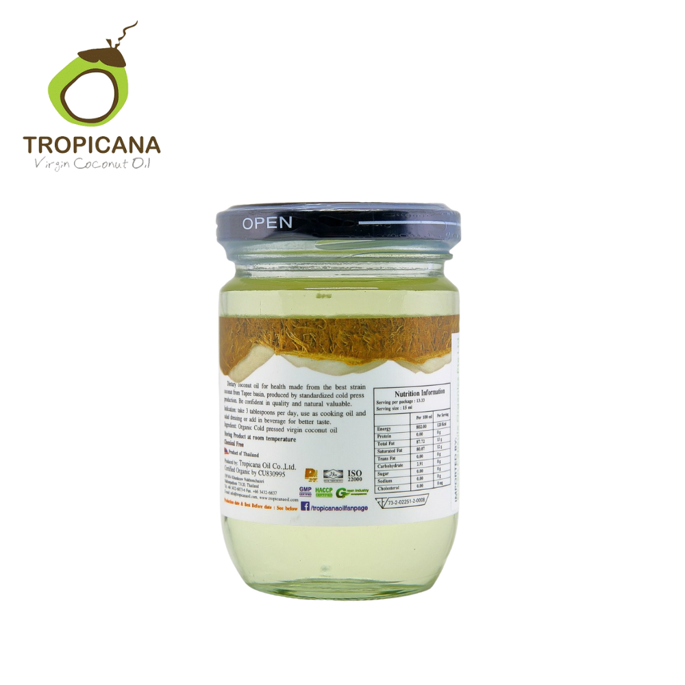 Tropicana Organic Cold Pressed Virgin Coconut Oil 200ml